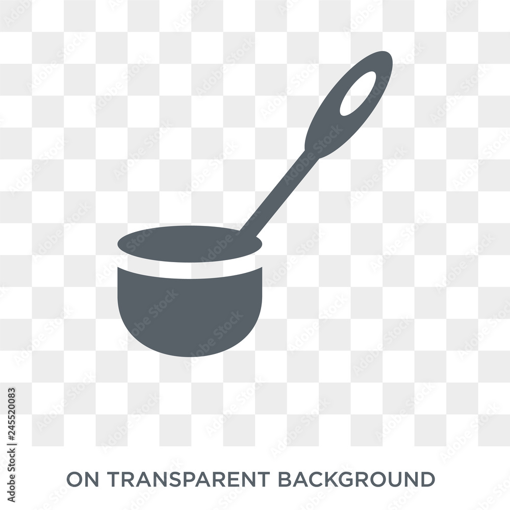 Poster ladle icon. ladle design concept from collection. simple element vector illustration on transparent 
