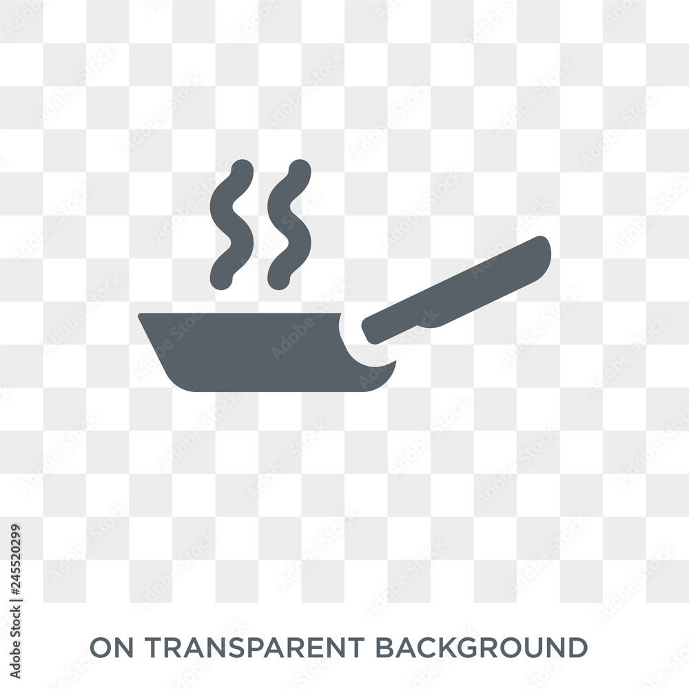 Poster frying pan icon. frying pan design concept from collection. simple element vector illustration on tr