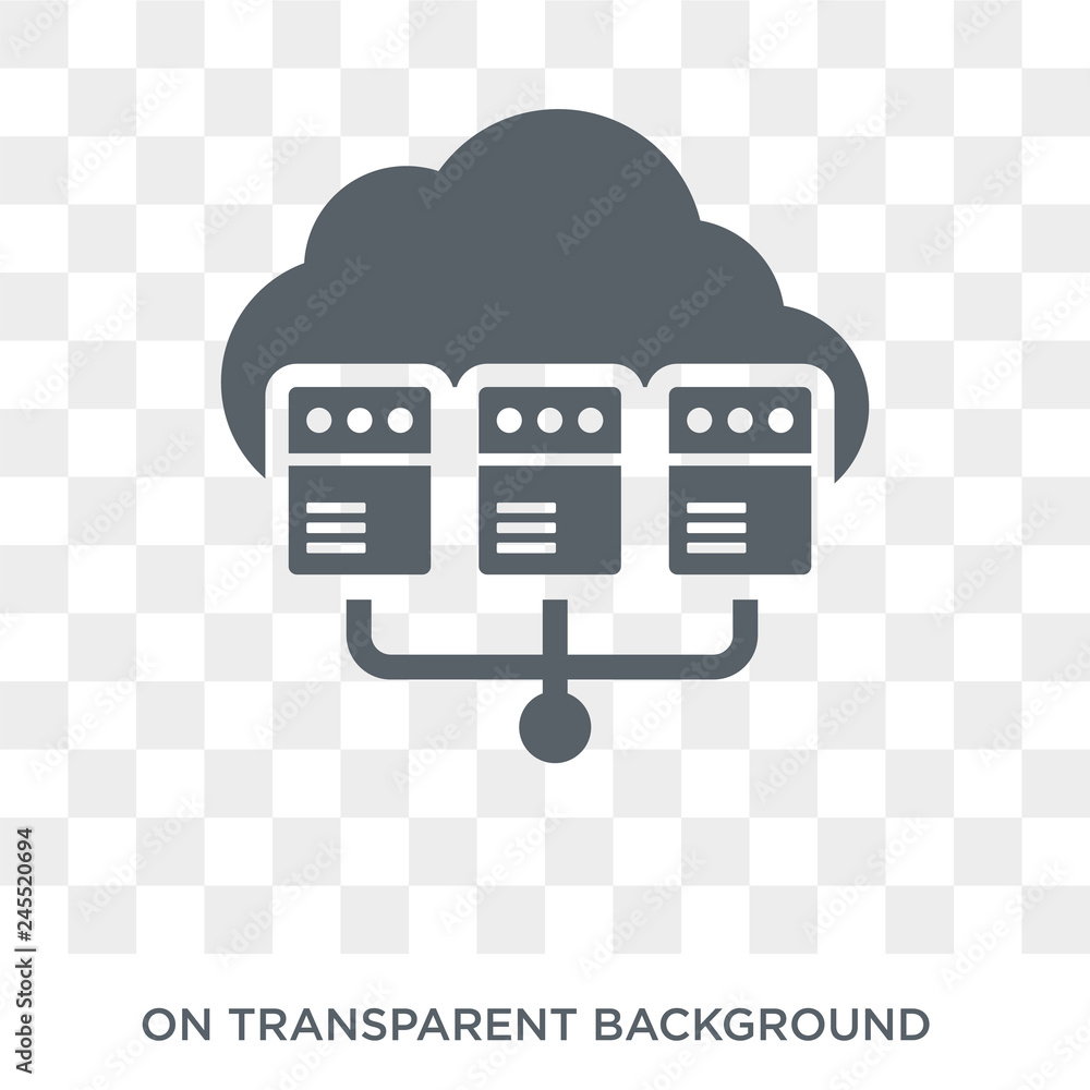 Aufkleber virtualization icon. trendy flat vector virtualization icon on transparent background from internet 