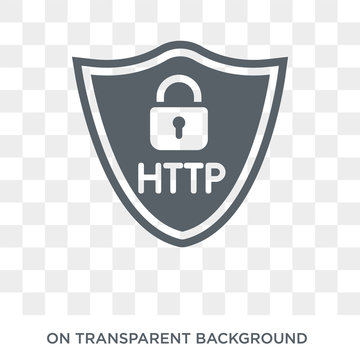 Https icon. Trendy flat vector Https icon on transparent background from Internet Security and Networking collection. High quality filled Https symbol use for web and mobile