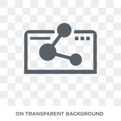 Data share icon. Trendy flat vector Data share icon on transparent background from Internet Security and Networking collection. High quality filled Data share symbol use for web and mobile