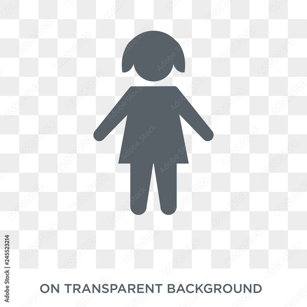 Poster child icon. trendy flat vector child icon on transparent background from insurance collection. high 