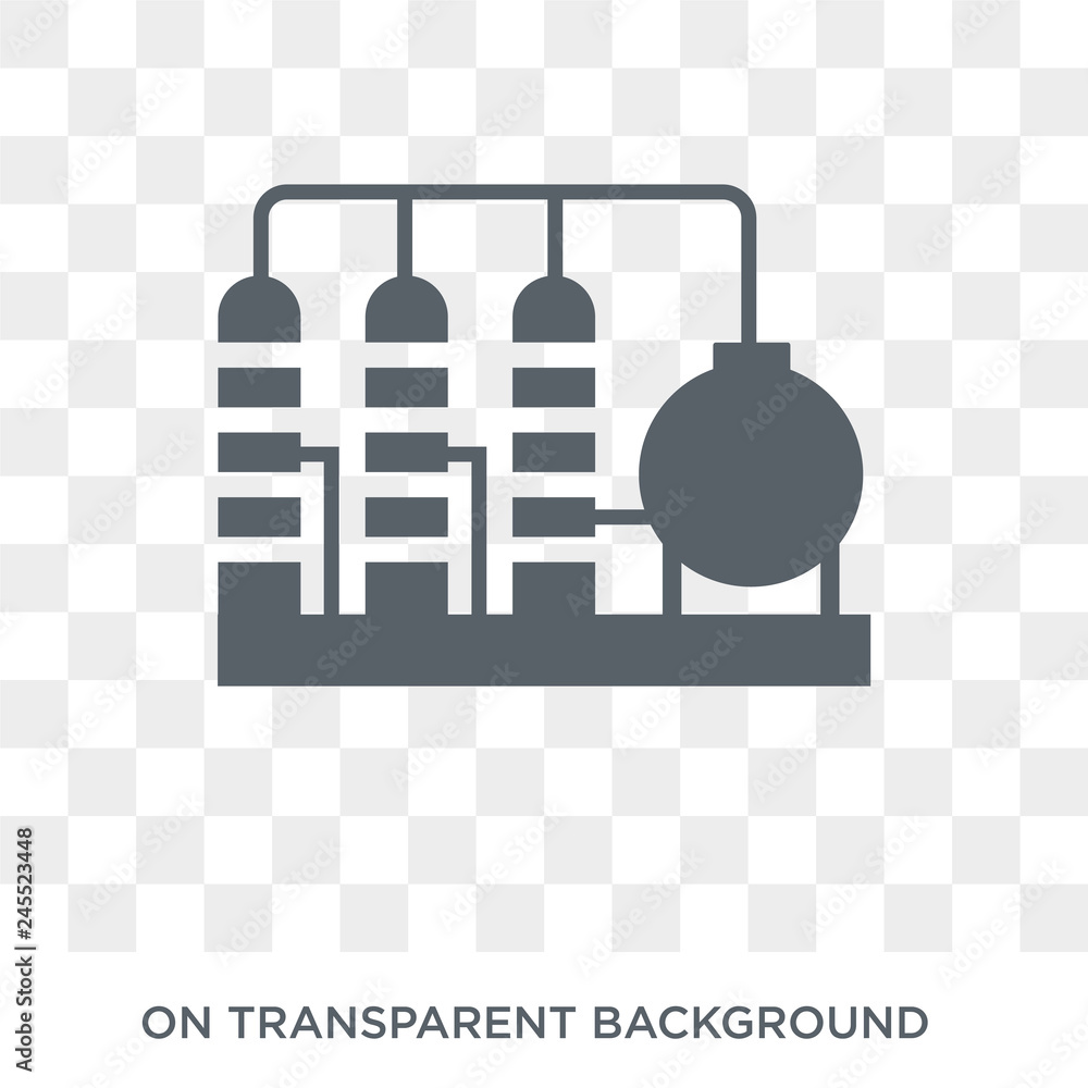 Poster refinery icon. refinery design concept from collection. simple element vector illustration on transp