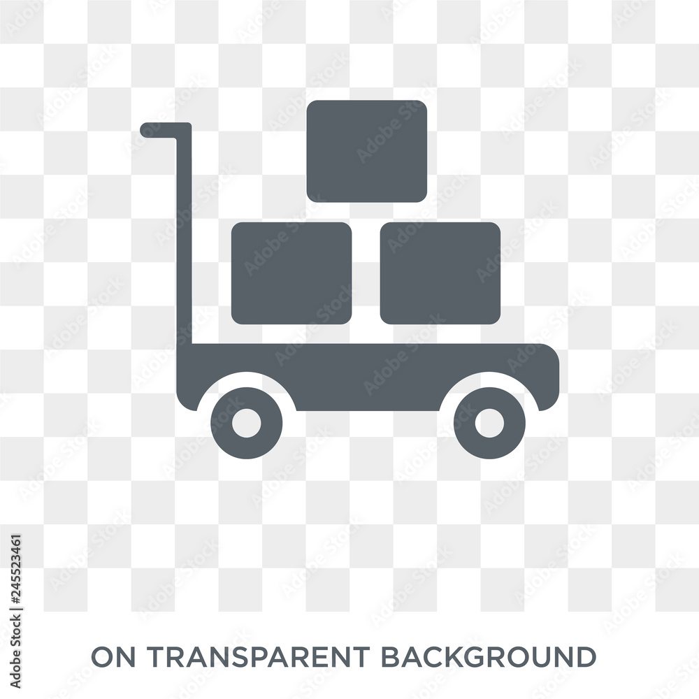 Poster pushcart icon. pushcart design concept from collection. simple element vector illustration on transp