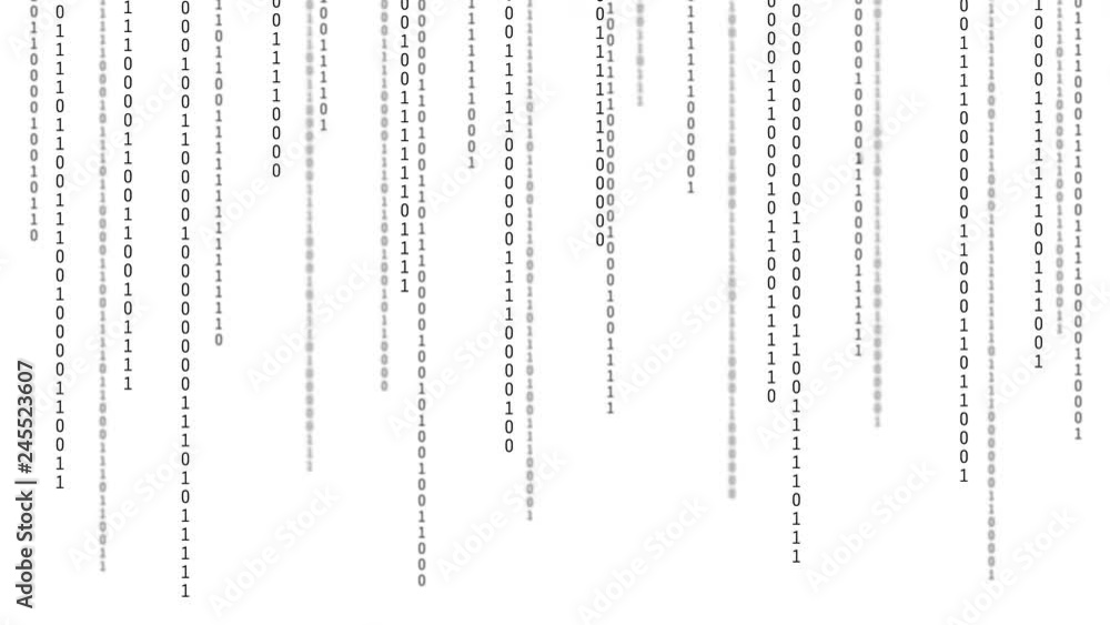 Fototapete 01 or binary numbers on the computer screen on monitor matrix background, Digital data code in hacker or safety security technology concept. Abstract illustration