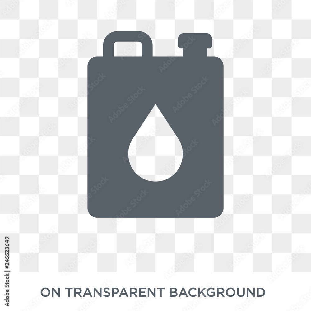 Poster jerrycan icon. jerrycan design concept from collection. simple element vector illustration on transp