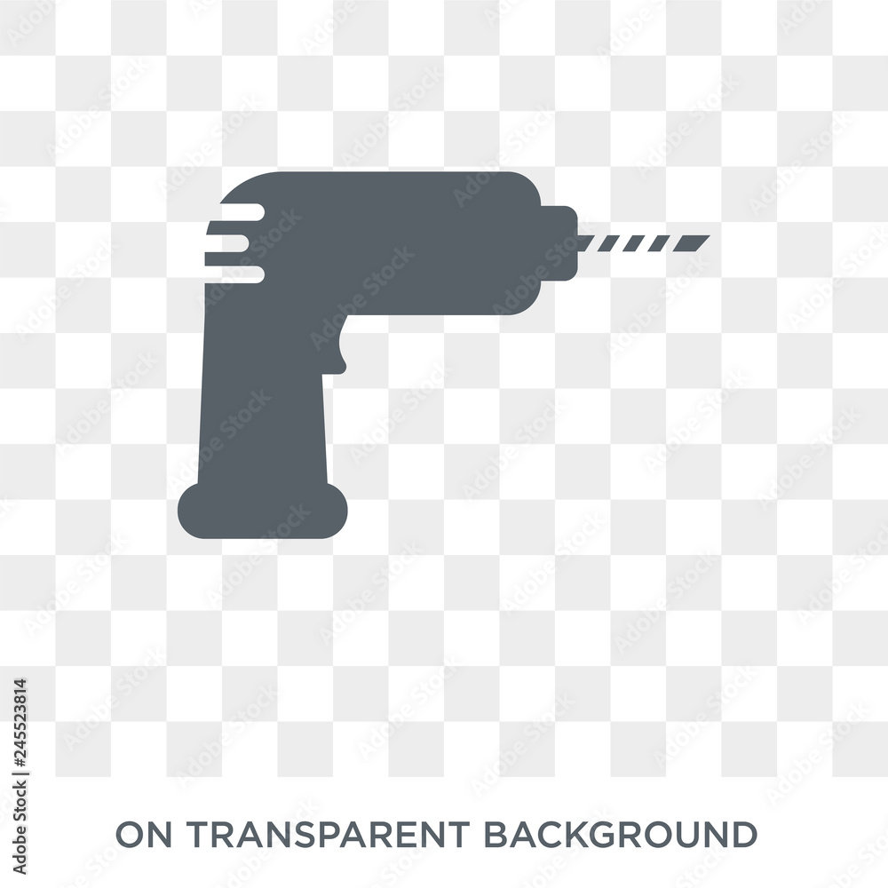Poster drilling machine icon. drilling machine design concept from collection. simple element vector illust