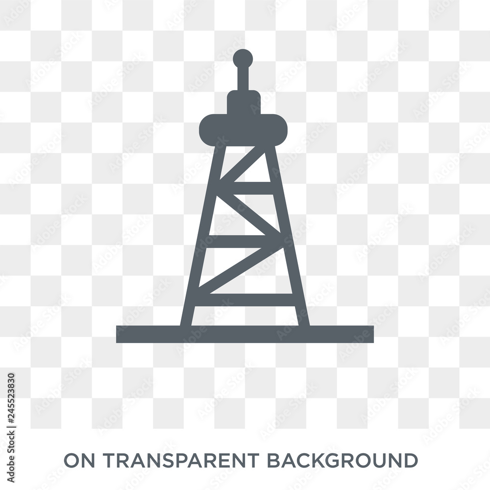 Poster derrick icon. derrick design concept from industry collection. simple element vector illustration on