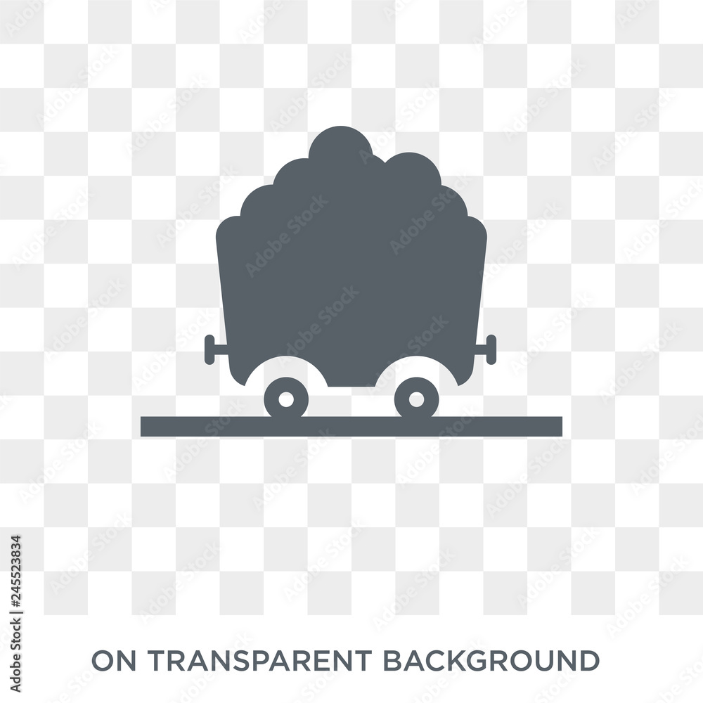 Poster coal icon. coal design concept from collection. simple element vector illustration on transparent ba