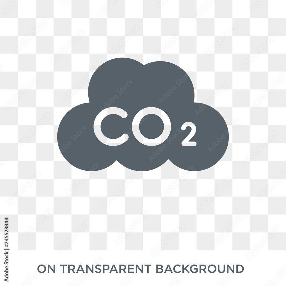 Poster co2 icon. co2 design concept from collection. simple element vector illustration on transparent back