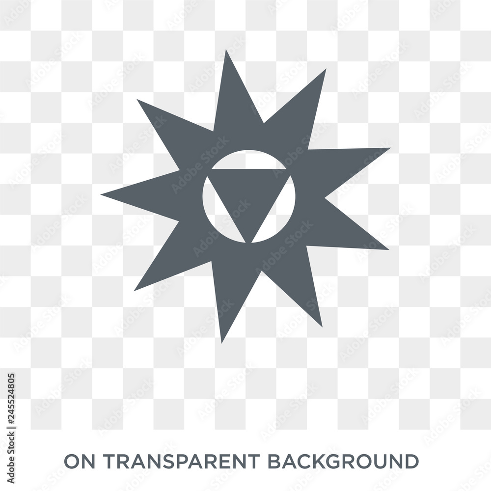 Poster chakra icon. trendy flat vector chakra icon on transparent background from india collection. high qu