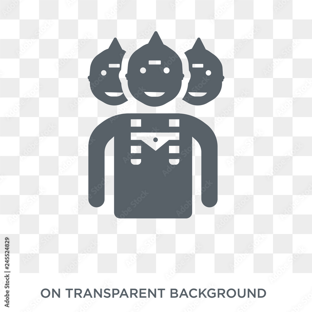 Poster brahma icon. trendy flat vector brahma icon on transparent background from india collection. high qu