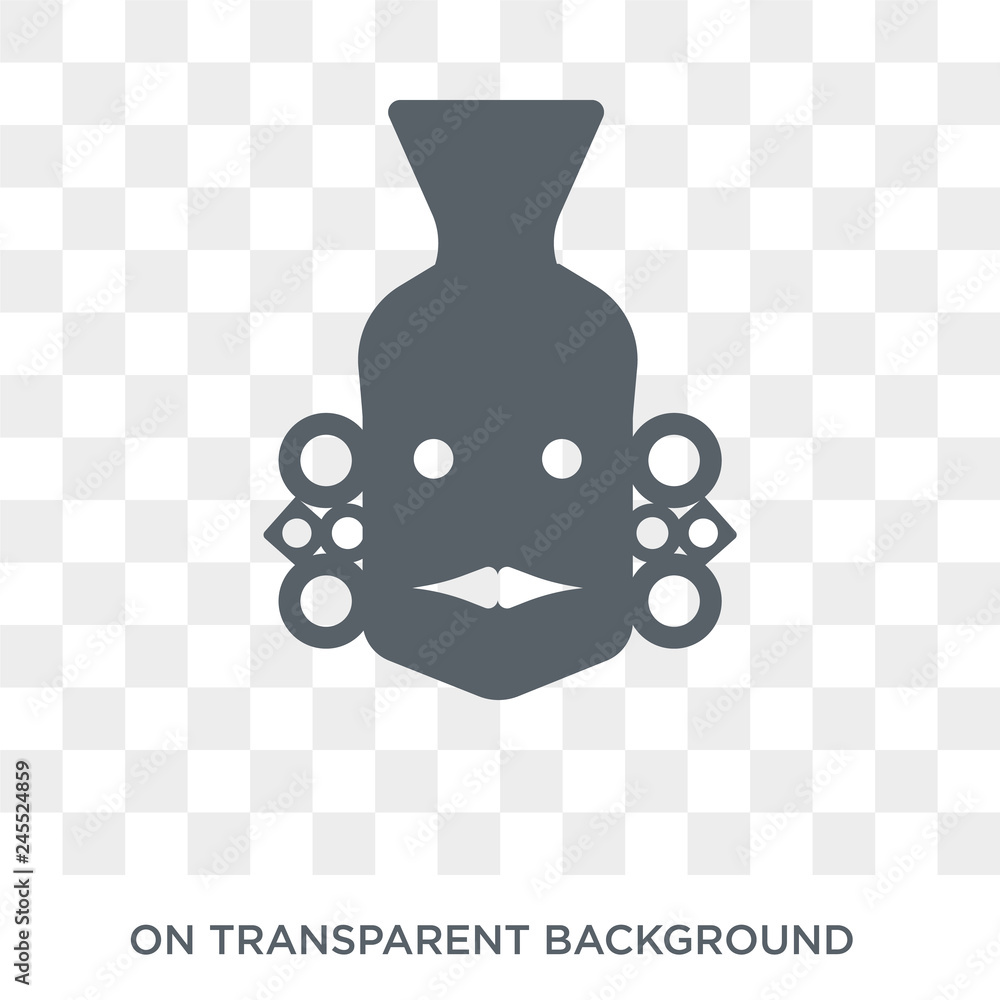 Poster yakshagana icon. trendy flat vector yakshagana icon on transparent background from india collection.