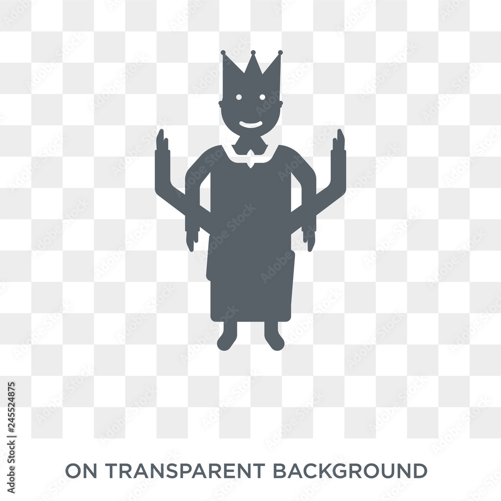 Poster bhagavan icon. trendy flat vector bhagavan icon on transparent background from india collection. hig