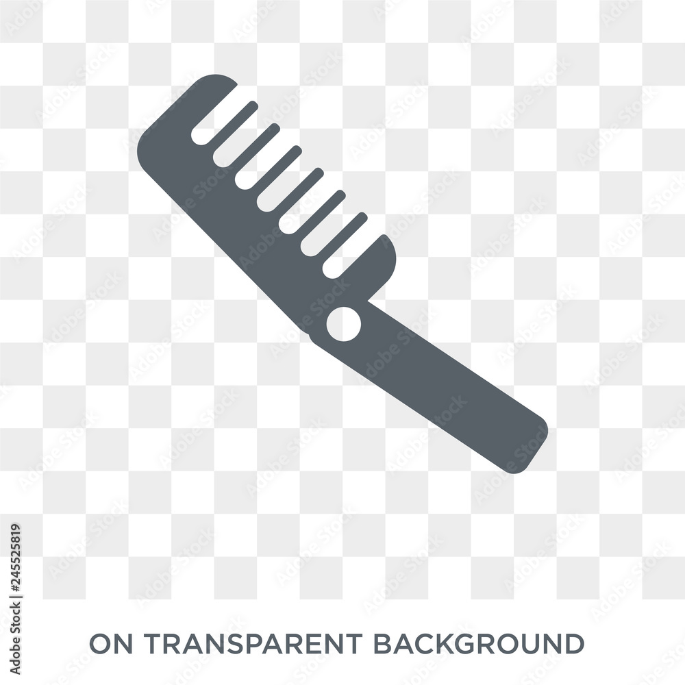 Poster comb icon. comb design concept from collection. simple element vector illustration on transparent ba