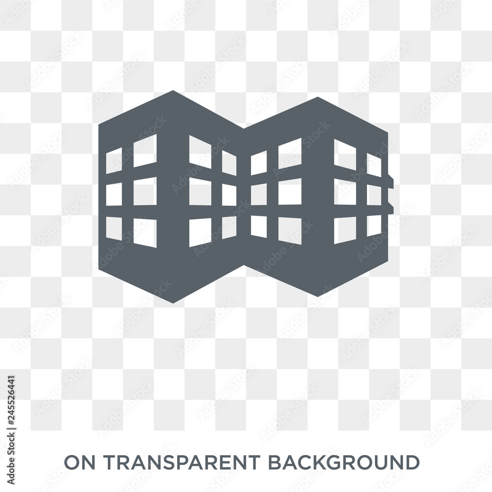 Poster office building icon. office building design concept from human resources collection. simple element