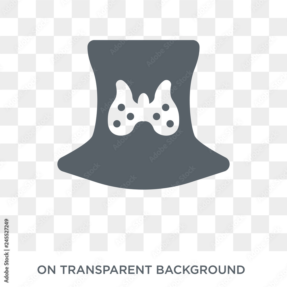 Poster thyroid icon. trendy flat vector thyroid icon on transparent background from human body parts collec