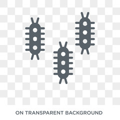 Three Bacteria icon. Trendy flat vector Three Bacteria icon on transparent background from Human Body Parts collection. High quality filled Three Bacteria symbol use for web and mobile