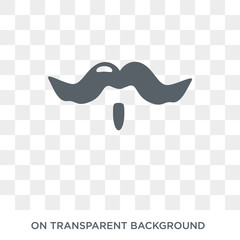 Mustache curled tip variant icon. Trendy flat vector Mustache curled tip variant icon on transparent background from Human Body Parts collection. High quality filled Mustache curled tip variant symbol
