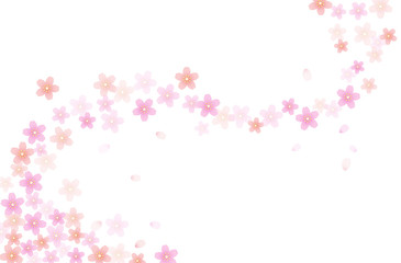 falling cherry-blossoms background material