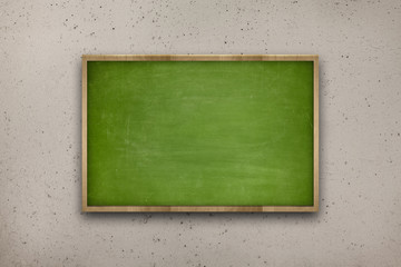 Blank green blackboard