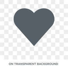 Heart black for valentines icon. Trendy flat vector Heart black for valentines icon on transparent background from Human Body Parts collection. High quality filled Heart black for valentines symbol