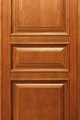 Wooden panel close up. Part of a wooden door or wall