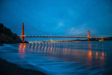 Fototapeta premium Golden Gate Bridge San Francisco California Night