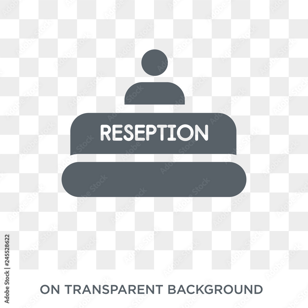 Poster reception icon. reception design concept from hotel collection. simple element vector illustration o