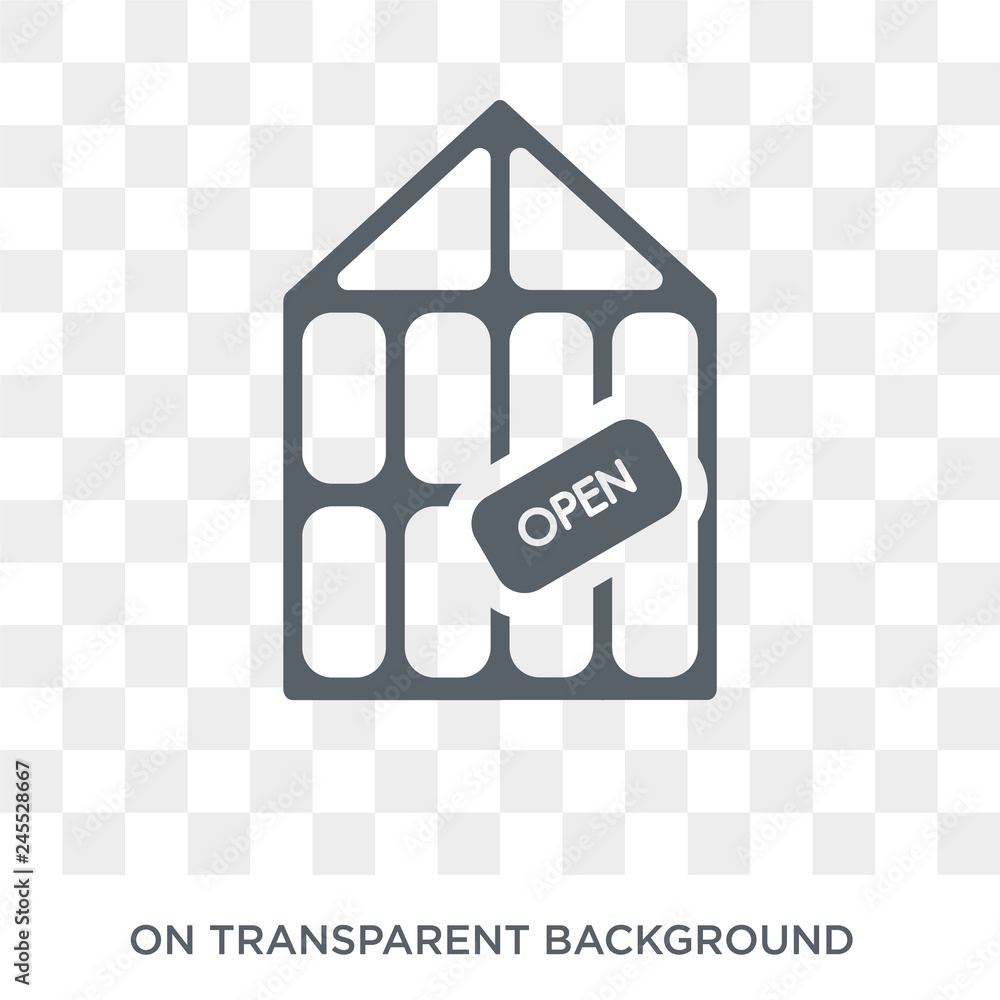 Poster open icon. open design concept from restaurant collection. simple element vector illustration on tra