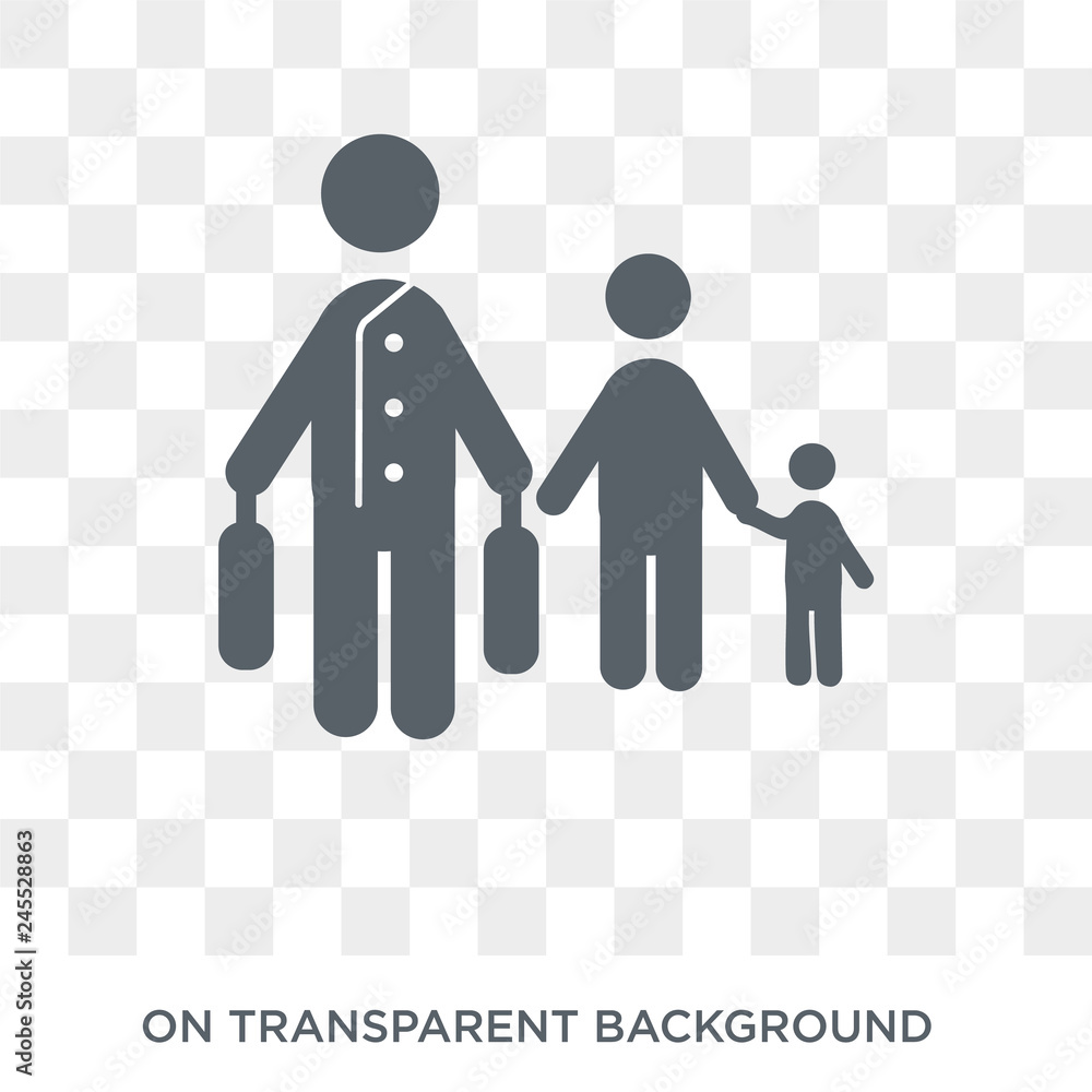 Poster guest icon. guest design concept from hotel collection. simple element vector illustration on transp