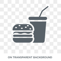 Hamburger icon. Hamburger design concept from Restaurant collection. Simple element vector illustration on transparent background.