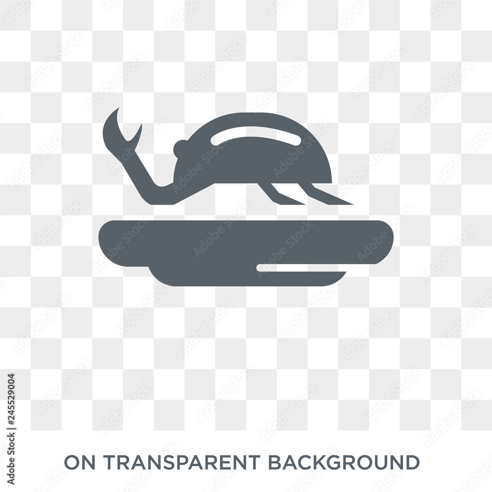 Poster crab icon. crab design concept from restaurant collection. simple element vector illustration on tra