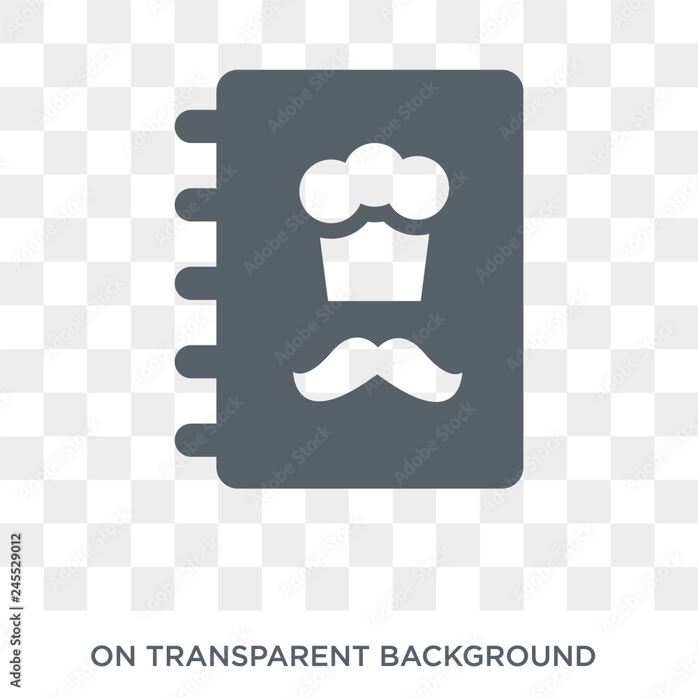 Aufkleber cookbook icon. cookbook design concept from restaurant collection. simple element vector illustratio