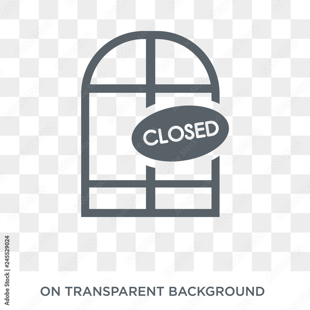 Poster closed icon. closed design concept from restaurant collection. simple element vector illustration on