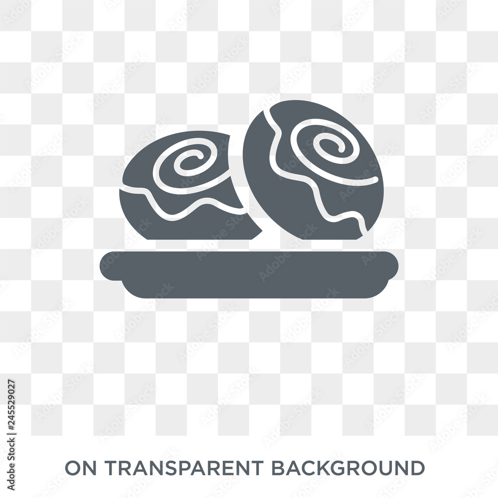 Poster cinnamon roll icon. cinnamon roll design concept from restaurant collection. simple element vector i