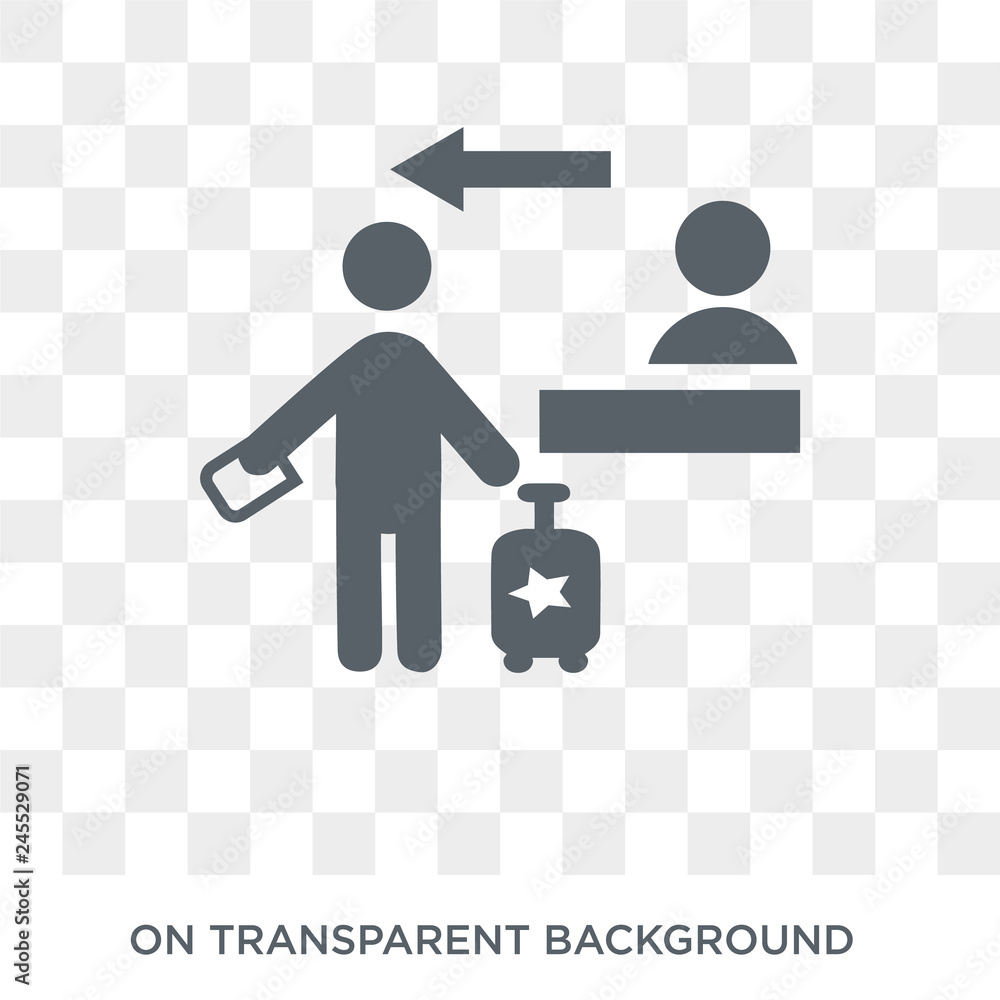 Poster check out icon. check out design concept from hotel collection. simple element vector illustration o