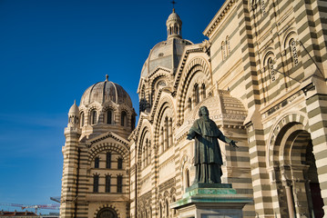 Fototapeta premium Marseille, France - AUGUST 16, 2018: Cathédrale La Major