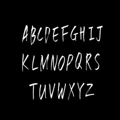 Obraz premium 벡터 문자 / 손으로 쓴 글씨체