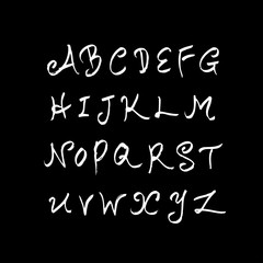 Obraz premium 벡터 문자 / 손으로 쓴 글씨체