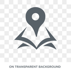 Travel guide icon. Trendy flat vector Travel guide icon on transparent background from Architecture and Travel collection. High quality filled Travel guide symbol use for web and mobile