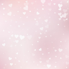 White heart love confettis. Valentine's day fallin