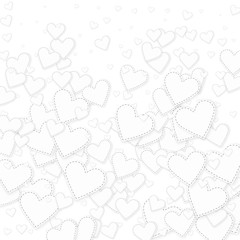 White heart love confettis. Valentine's day gradie
