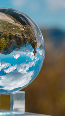 Fototapeta premium Smartphone HD wallpaper of Crystal ball landscape at the Buchensteinwand - Tyrol - Austria