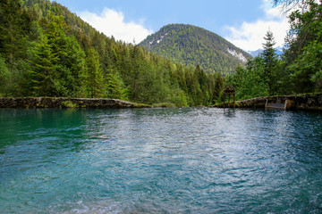 Wilde Waters on Silberkarklammis. A canyon and hiking trail at the Dachstein Mountains, in Styria - Austria