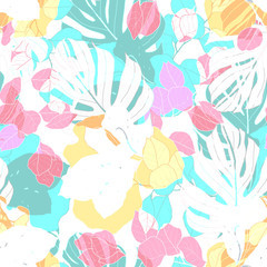 Beautiful seamless floral pattern background. 