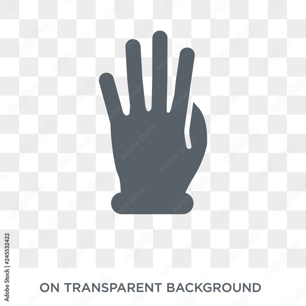 Poster push four fingers and move gesture icon. trendy flat vector push four fingers and move gesture icon 