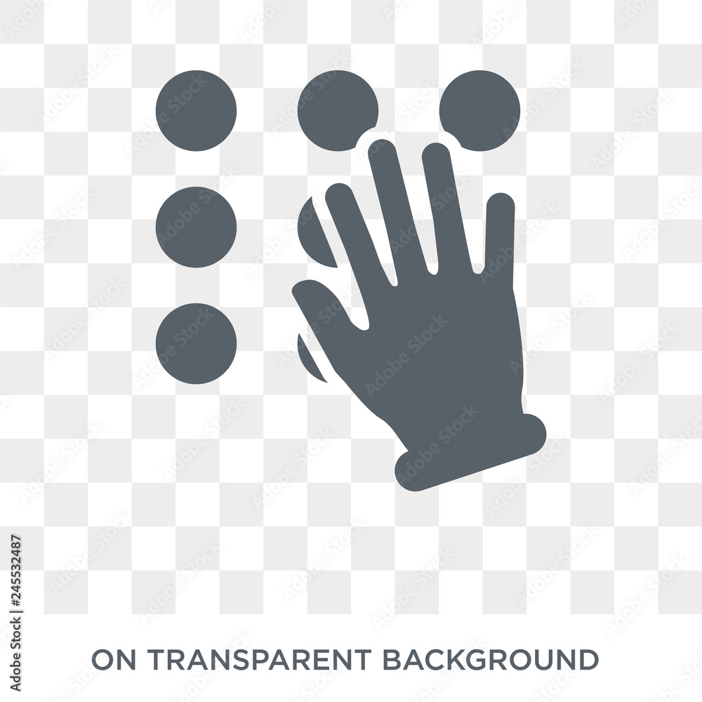 Poster push all fingers to slide and expand icon. trendy flat vector push all fingers to slide and expand i