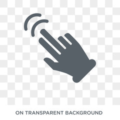 Double Tap gesture icon. Trendy flat vector Double Tap gesture icon on transparent background from Hands and guestures collection. High quality filled Double Tap gesture symbol use for web and mobile