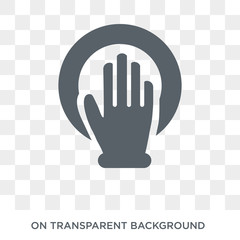 Command with fingers icon. Trendy flat vector Command with fingers icon on transparent background from Hands and guestures collection. High quality filled Command with fingers symbol use for web and